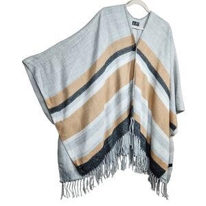 Fornia Southwestern Fringe Poncho Shawl Women's One Size